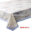 lace edge table cloth / embossing pvc plastic tablecloth